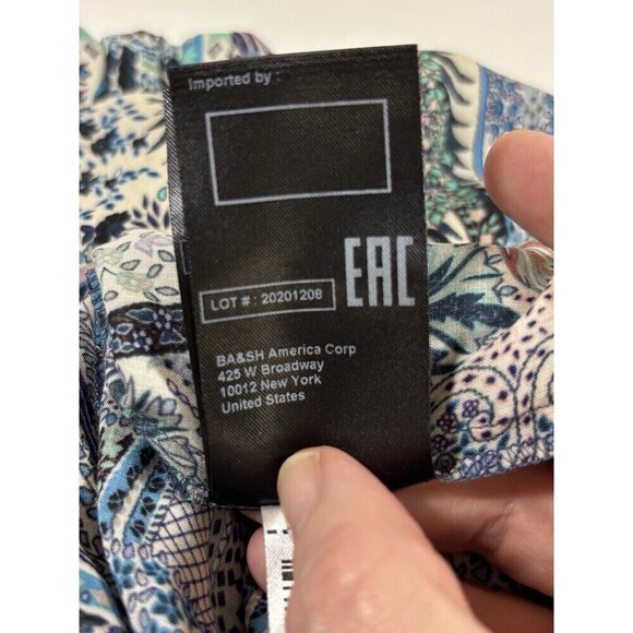 ba&sh Baraka Maxi Dress Blue Paisley Print 3 Large Cut Out Back Sleeveless - Picture 13 of 16